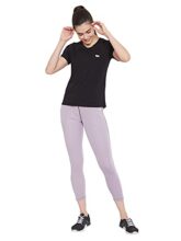 Clovia Women’s Cotton Comfort Fit Active T-Shirt (AT0143P13_Black_M)