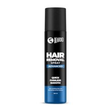 BEARDO Hair Removal Spray for Men | Painless & Irritation Free Spray | For Chest, Back, Legs & Under Arms | Aloe Vera & Lemon | Gentle on Skin | No Burning or Itching | Brightening De-Tan Formula – 200ml