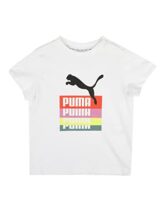 PUMA Unisex Minicats Brand Love Short Set Short Sleeve,Puma White,18 Months