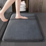 Vas Collections Bath Mats Non Slip Anti-Skid – Memory Foam Bathroom Shower, And Tub Rugs Super Absorbent – Quick Dry | Water Soak Reliable Bathroom Mat. (16″ X 24″, Grey)