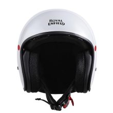 Royal Enfield Open Face Helmet Aviator Solid Of Ied Fib G White (L) 60Cm | Material- Fiber Glass | Certification- Isi, Ece And Dot