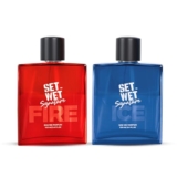 Set Wet Perfume For Men Ice & Fire 100Ml X 2 Packs | Long Lasting Perfume For Men|Gift For Men