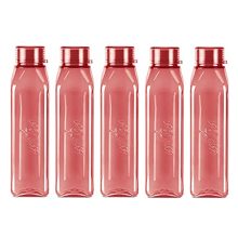 Milton Prime 1000 Pet Water Bottle, Set Of 5, 1 Litre Each, Burgundy | Bpa Free | 100% Leak Proof | Office Bottle | Gym Bottle | Home | Kitchen | Travel Bottle | Hiking | Treking Bottle