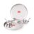 Attro 6 Pieces Dazzle Series Stainless Steel Dinnerware/Dinner Set – 2 Thali, 2 Bowl, 2 Spoon, Food Grade Quality Kitchen Set Use for Home, Restaurants & Outdoor – Silver,Solid