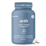 Arth Liver Health Support | Silymarin or Milk Thistle (300mg), CoQ10, Vitamin C & Vitamin E | Natual Liver Detox & Digestion Support | Fatty Liver Support Supplement- 60 Veg Liver Detox Tablets