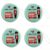 Stealodeal Round Aluminium Zipper Headphone Case London LC-02 All Earphones (Pack of 4)