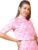 Tokyo Talkies Women HIGH Neck Short Sleeve Tops TTTP006401 Pink M