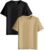 XENOVAURBAN Unisex Regular Cotton Combo of 2 Solid Color Tshirt – RNM2-PLN-BEI-BLK-2XL Beige-Black