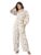 barcino Off-White Abstract Wrap Top With Palazzos