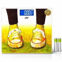 ANT Esports Flora Sports Digital Weighing Scale for Body Weight, 180kg Capacity, High Precision Strain Sensor, 50g Graduation, 5mm Tempered Glass, LCD Display, Auto On/Off, 40 Months Warranty