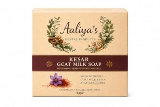 Aaliya’s Herbal Products Kesar Goat Milk Soap, Nourishing, Brightening, Natural, Handmade, for All Skin Types