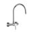 Aquieen Wall Mounted Single Lever Sink Mixer with provision for hot & cold water with 360 degree hi-neck spout, connecting legs & wall flanges (Flora – Chrome)