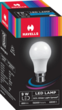 HAVELLS 9 W Basic Round B22 LED Bulb(White)