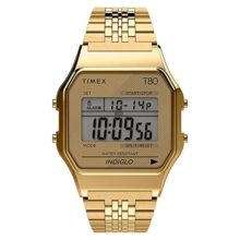Timex Unisex’s Digital Quartz Watch with Stainless Steel Strap TW2R79200, Gold, TU EU, TW2R79200-AMZUK