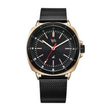 Fastrack Vyb Quartz Analog Black Dial Black Sheet Metal Strap Watch for Men-FV30014KM01W