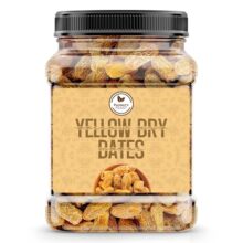 Yellow Dry Dates | Dry Chuara | Pili Kharak | Sukha Khajur | Pili Chuara | Kharek | Healthy & Natural Yellow Dates | Dry Fruits | Jar Pack (1000GM)