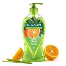 Palmolive Aroma Morning Tonic Body Wash, Gel Based Shower Gel With 100% Natural Citrus Essential Oil & Lemongrass Extracts – Ph Balanced, No Parabens, No Silicones, 750Ml Pump