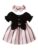 Niren Enterprise Mustang Baby Girls Modal And Kitkat Fabric Short Sleeve Button Front Stripes Printed Baby Girl Frock (Mustang, 3-4)