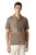 Men Brown Print Half Sleeves Party Shirt