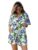Trendy Queen Floral Green-Blue Printed Shirt Shorts Co Ord Set for Women Stylish Casual Outfit Lightweight Fabric Half Sleeve Button Down Relaxed Fit Summer Travel Ensemble