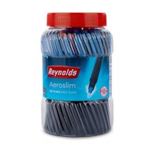 Reynolds AEROSLIM Ball Pen SET – 70 PENS (60 BLUE, 5 Black, 5 Red) | PEN WITH COMFORTABLE GRIP |BALL PENS FOR WRITING | PEN FOR STUDENTS & OFFICE STATIONERY | 0.7 mm TIP SIZE