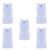 Euro Boy’s Regular Solid (Pack of 5) Jr Micra Vest Round Neck_White_8-9 Years