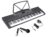 Amazon Basics 61 keys Electronic Keyboard Piano with LED Display | Adapter | Key Note Stickers | Mic | Music Sheet Stand – Works only with adapter (no battery needed)