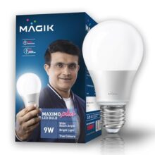 MAGIK Maximo Plus 9W LED Bulb | Cool White (6500K) | E27 Base | Energy Efficient with 4kV Surge Protection | Long Life LED | Pack of 1