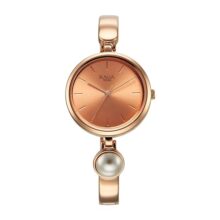 Titan Raga Power Pearls Quartz Analog Rose Gold Dial Metal Strap with Pearl Watch for Women-NS2720WM01F