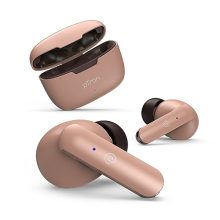 Ptron Bassbuds Duo In-Ear Wireless Earbuds, Immersive Sound, 32H Playtime, Clear Calls Tws Earbuds, Bluetooth V5.1 Headphone, Type-C Fast Charging, Voice Assistant & Ipx4 Water Resistant (Light Brown)