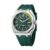 Daniel Hechter Paris Monceau Collection Analoge Watch for Men with Textured Octagone Dial and Silicon Strap-DHM1008 (Green)