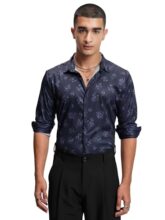 Highlander Men’s Slim Fit Striped Casual Shirt | Modern & Relaxed | Vertical Stripes for A Sleek, Trendy Look