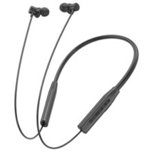 Kratos N7 Bluetooth Neckband with 55H Playtime, Deep Bass, Stereo Sound, HD Calls, Magnetic Earbuds, Voice Assistant, Type-C Fast Charging, Rich Audio, Hollow Switch for Comfort & Style (Black)