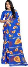Leelavati Printed Daily Wear Georgette Saree(Blue)