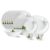 Larah by Borosil Oval Fluted Series Opalware Dinner Set | 21 Pieces for Family of 6 | Microwave & Dishwasher Safe | Bone-Ash Free | Crockery Set for Dining & Gifting | Plates & Bowls | White