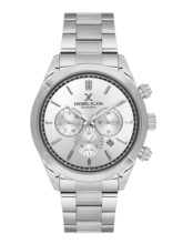 Daniel Klein Men Analog Watch | Silver Case | Dark Blue Dial | Silver Stainless Steel Strap | 44 mm | Water Resistant 5 ATM | DK.6.14259-3