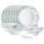 Larah by Borosil 27 Pieces Stardust Opalware Dinner Set for Family of 6