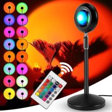 Desidiya® 16-Color Sunset Projection Lamp with Remote & USB – 360° Rotating LED Light for Ambiance, Selfies, Parties & Home Decor