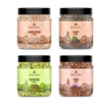 Auravita 4 Combo (Chia, Pumpkin, Sunflower & Flax Seed) 250Gms Each (1Kg Total) Jar Pack | Mix Seeds For Eating Superfood Perfect For Gifting