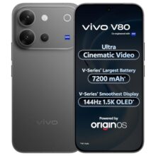 vivo V80 5G (Stellar Black, 8GB RAM, 512GB Storage) with No Cost EMI/Additional Exchange Offers