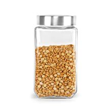 Cello Cube Glass Jar (Transparent, 2250ml)
