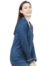 Tokyo Talkies Women NA Regular Fit Long Sleeve Shirt TTSH002037 Blue XL