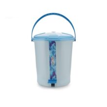 Nayasa Army Pedal Bin- 11.5 Ltrs | Dustbin With Lid | Garbage Waste Bin With Handle | For Kitchen – Bathroom | Strong & Durable | Blue