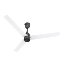Polycab Wizzy Plus BLDC 1200mm 5-Star, Remote Ceiling fan for Living Room| 55% Energy Saving, High Air Delivery | 3+1 yr Warranty【Matt White Black】