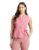 Symbol Premium Women’s Solid Sleeveless Wrap Top (Regular Fit | Desk-to-Dinner) (Available in Plus Sizes) (SBP-SS24-WTOP-205_Pink_XL)