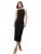 barcino Black Rib Back Cut-Out Midi Dress
