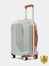 Uppercase Vector Sustainable Trolley Bag, 8 Wheel Luggage, TSA Lock & Anti-Theft Zippers Cabin Suitcase 8 Wheels – 22 inch