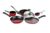 Pigeon Favourite 7 Piece Gift Set Non-Stick Coated Comes With Fry Pan, Kadhai, Lid, Sauce Pan, Spatula, Tadka Pan And A Tawa – Gas Stove Compatible (Red)