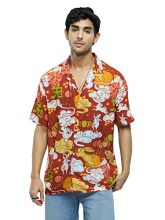 The Souled Store Tss : Year Of The Rabbit Men And Boys Loose Fit Graphic Printed Half Sleeve Rayon Multicolored Summer Shirts Shirt For Men Casual Half Sleeves Regular Fit Printed Stylish Latest Cotto