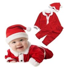 EITHEO Christmas Costume Santa Claus Dress for Kids | Santa Claus Dress Christmas Santa Costume Dress for Children|Santa Claus Dress For New Born Baby Girl & Baby Boy Dress Red (6-1.5 years)